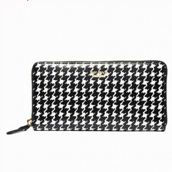 kate spade Handbags - Kate Spade (NWT) Black and White Cameron Street Houndstooth Wallet